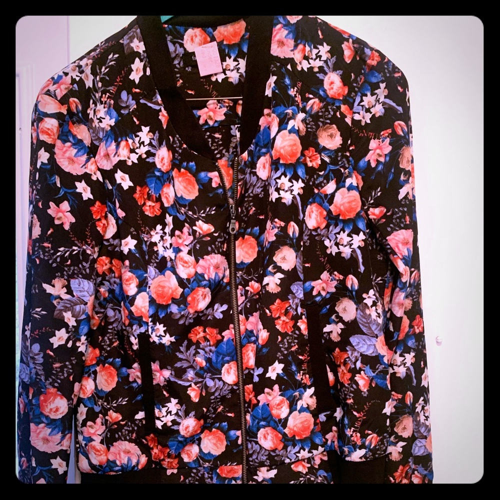 Silk floral jacket